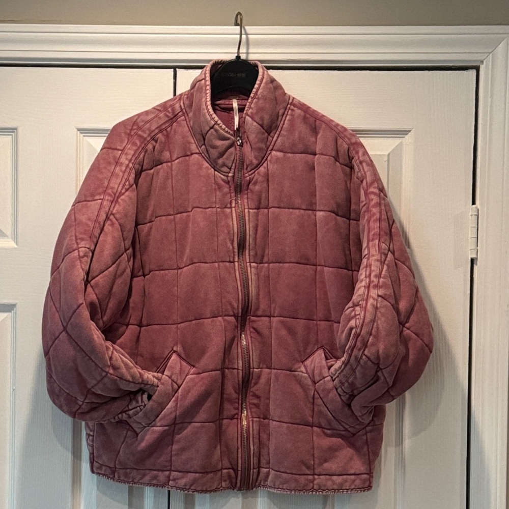 Free People Quilted Pink Jacket